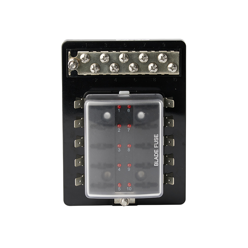 R3-76B-01-07 方塊型保險(xiǎn)絲盒 含LED警示燈、負(fù)極端子臺(tái)